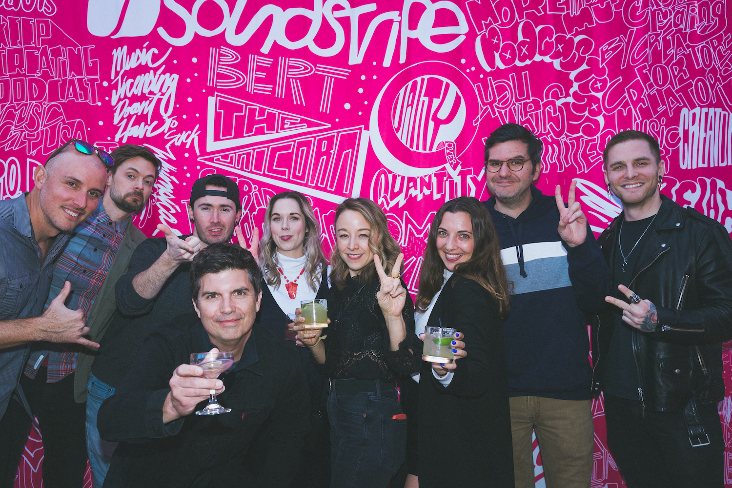 Soundstripe teammates gathered together